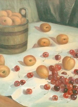 albicocche e ciliegie, 50x70 cm