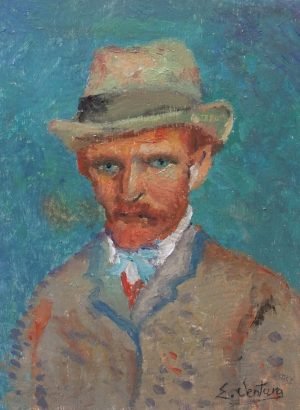 autoritratto di Van Gogh, 14x18,5 cm